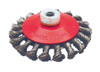 4-1/2 x 5/8"-11 NC Stainless Steel Knot Twisted Conical Brush 554359