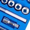 21 Pc. 3/4" Drive Metric Chrome Socket Set - 12 point  600407