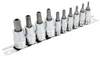 10 Pc. 1/4" & 3/8" Drive Tamperproof Torx® Bit Socket Set 601801