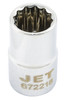 3/8" Drive x 1/2" Regular Chrome Socket - 12 Point  671216
