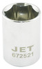 1/2" Drive x 17mm Regular Chrome Socket - 6 Point  672517