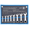 8 Pc. Stubby SAE Ratcheting Combination Wrench Set 700301