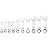 10 Pc. Stubby Metric Ratcheting Combination Wrench Set 700302