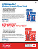 Permanent High Strength Thread Lock 50ml Bottle  90150