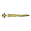 #6 x 1-1/4" Pan Head Brass Wood Screw 100 Pc.   204-593