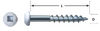 #8 x 1" Pan Head Steel Particle Board Screw 100 Pc.   222-698