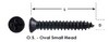 #10 x 3/4" Countersunk Steel Trim Screw 100 Pc.   229-933