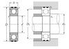 Expansion Compensated Single Row Radial Ball Bearing - Two Rubber Seals  EC-6202LLUC3