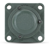 2-3/16" Cast Iron Four Bolt Flange Block w/Wide Set Screw Insert Bearing - One Closed End Cover - Standard Duty   CM-UCF211-203D1