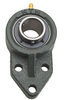5/8" Cast Iron Three Bolt Flanged Hanger Block w/Wide Set Screw Insert Bearing - Standard Duty  UCFH202-010D1