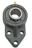 1" Cast Iron Three Bolt Flanged Hanger Block w/Wide Set Screw Insert Bearing - Standard Duty  UCFH205-100D1