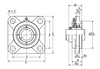 1-7/16" Cast Iron Four Bolt Square Piloted Flange Block w/Wide Set Screw Insert Bearing - Heavy Duty  UCFS307-107D1