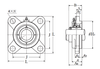 1-7/8" Cast Iron Four Bolt Square Piloted Flange Block w/Wide Set Screw Insert Bearing - Heavy Duty  UCFS310-114D1