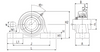 9/16" Ultra-Class Cast Iron Two Bolt Pillow Block w/Wide Set Screw Insert Bearing - Standard Duty  UCP-9/16