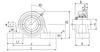 1-3/4" Ultra-Class Cast Iron Two Bolt Pillow Block w/Wide Set Screw Insert Bearing - Medium Duty  UCPX-1.3/4