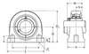 30mm Cast Iron Tapped Base Pillow Block w/Wide Set Screw Insert Bearing - Standard  Duty  UCUP206D1