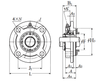 Cast Iron Four Bolt Round Piloted Flange Block w/Taper Bore Insert Bearing - Standard Duty  UKFC205D1
