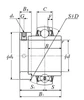 1-3/16" Spherical Insert Wide Eccentric Locking Collar Ball Bearing - Standard Duty  UEL206-103D1