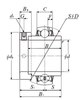 1-3/4" Ultra-Class Spherical Insert Wide Eccentric Locking Collar Ball Bearing - Standard Duty  A-UEL209-112D1