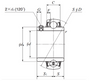 3/4" Zinc Plated Spherical Insert Wide Set Screw Ball Bearing - Standard Duty  ZUC204-12