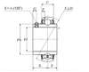 1-7/16" Zinc Plated Spherical Insert Wide Set Screw Ball Bearing - Standard Duty  ZUC207-23