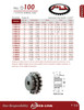 Hardened Plain Bore Double Tooth Sprocket  D100B12H