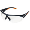Sellstrom® XM320 Series Hard Coated Wrap Around Safety Glasses - Indoor/Outdoor - Orange-Black Arms  S71402
