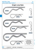 Hitch Pin Clip 2Mm Wire Dia X 50Mm Lgth Center Eye To End Steel Tempered Bright Zinc Plated   090-000