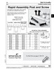 Binder Post & Screw (Nylon) Slot Head Rapid Assembly .240" Dia X 1" Lg Polyethylene Post White Colour   190-040
