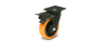 6" Locking Swivel Orange Polyurethane Wheel  TGC-30602-S