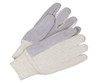 Economy Split Cowhide Fitter Knitwrist White Canvasback  TGG-606