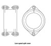 Quick Flex Cast Iron Split Low Speed Coupler Cover  QF25SPCOVER