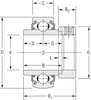 1-1/8" Spherical Ball Bearing Insert w/Eccentric Locking Collar   1102KLLB
