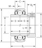 1-7/16" Spherical Ball Bearing Insert w/Eccentric Locking Collar   G1107KLLB