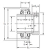 1-1/2" Cylindrical Ball Bearing Insert w/Eccentric Locking Collar   1108KLLG