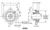 20mm Industrial Eccentric Locking Collar Flange Block Assembly   GRFDR 20