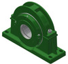 4-7/16" Light Series Split Cylindrical Retained Bearing w/ Housing & Support - Aluminum Triple Labyrinth Seal   LSE407BRHS4BATL