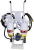 Two DAHL 300 units mounted on dolly (series flow arrangement).  300-DHRAS5
