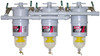 Three Diesel Fuel Filter/Water Separators Manifolded with Shut-Off Valves  300-MFV3