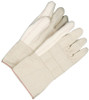 Hot Mill Cotton Glove w/Canvas Backhand & Gauntlet Cuff  10-1-28G