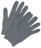 Seamless Knit Poly-Cotton String Knit Glove Grey  10-9-375G-11