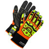 Hi-Viz Orange Clarino® Leather Cut-Rez Palm Backhand Impact  20-1-11940