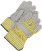 Split Cowhide Canvasback Fitter Fleece Lined Yellow/Blue Stripe  30-1-105
