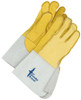 Grain Cowhide Palm & Deerskin Backhand Weld Glove w/5.5" Split Cowhide Gauntlet  64-1-1065C