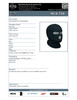 Balaclava Three Hole Black Wool  90-0-720