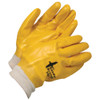 Gander® PVC Single Dipped Cotton Knit Glove Yellow w/White Knitwrist  99-1-302