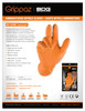 BDG® Orange Grippaz Nitrile Glove (10 Pack)  99-1-6100P