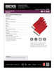 BDG® PVC Double Dipped Fleece Lined Glove Red w/Canvas Safety Cuff  99-1-830