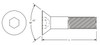 M3-0.50 Metric Flat Socket Head Cap Screw - Black Oxide  534003 - 534087