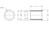 Metric FTH Series Flanged Dryslide PTFE Bushing  MB10129-FTH